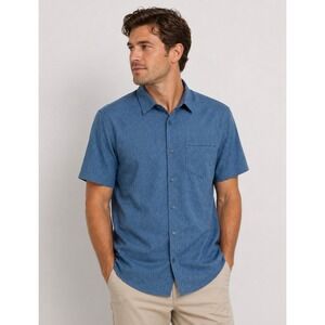 Subculture Men's‎  button down shirt  Large Blue   short sleeve